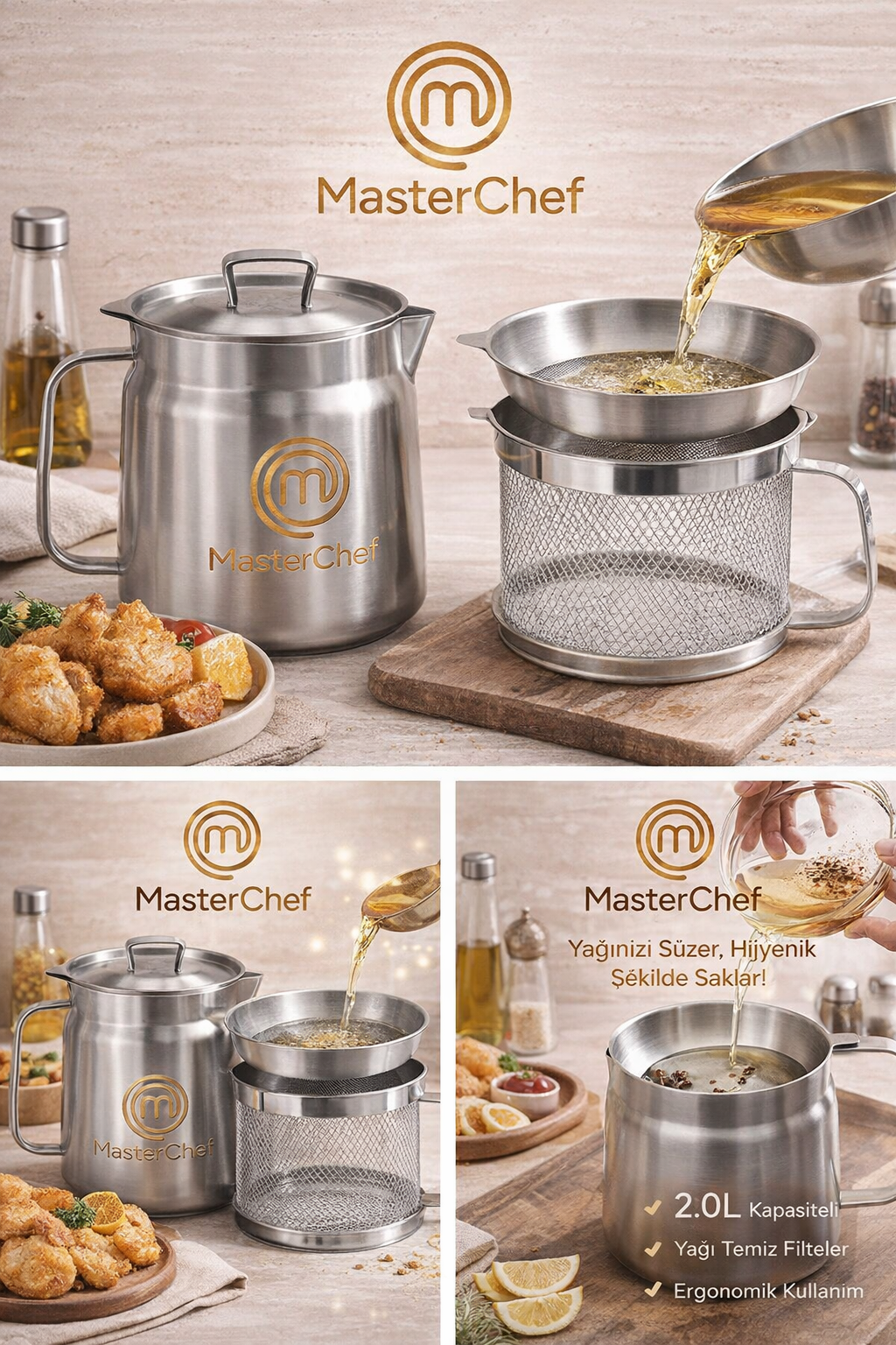MasterChef™️ Premium Kızartma Tenceresi Seti